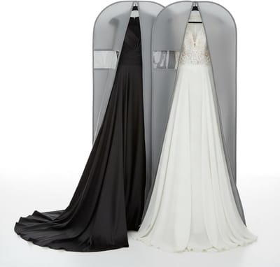 Kledingbeschermers - Hangende Tassen - Lange Kleding Opslag - Ademende Vliesstof - 236 x 70 Inch - Grijs