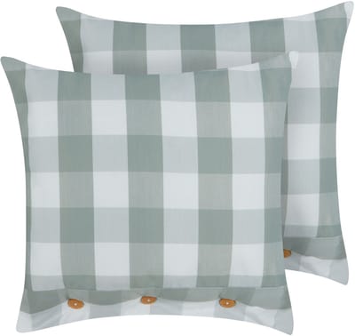 TAMNINE - Sierkussen set van 2 - Mintgroen - 45 x 45 cm - Polyester
