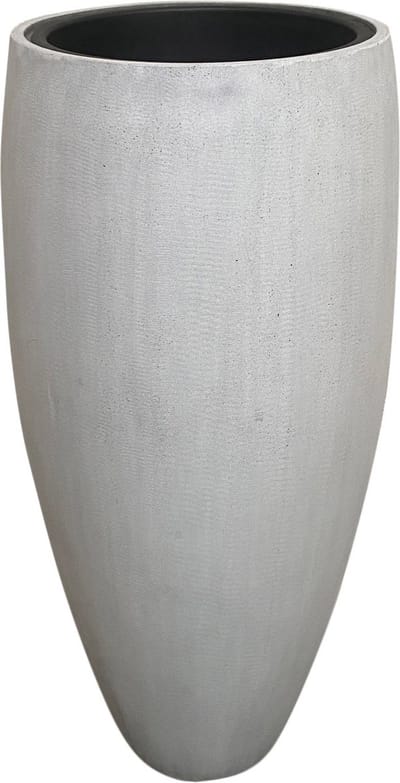 In & Out Deco bloempot fiberstone betonlook grijs 105 cm voor binnen en buiten