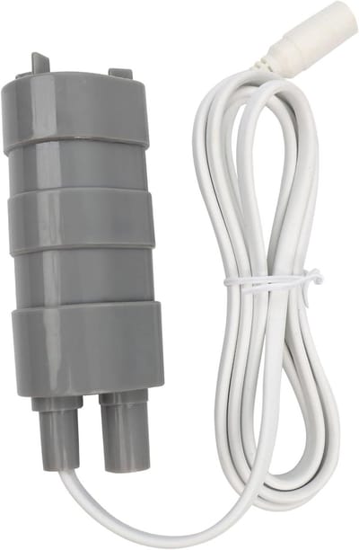 Riloer waterpomp, 12 V, waterpomp met hoge stroom, dompelpomp voor camper, caravan, wit/zwart