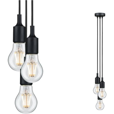 Neordic Hanglamp Ketil E27 max. 3x60W Zwart dimbaar Silicon, Metaal