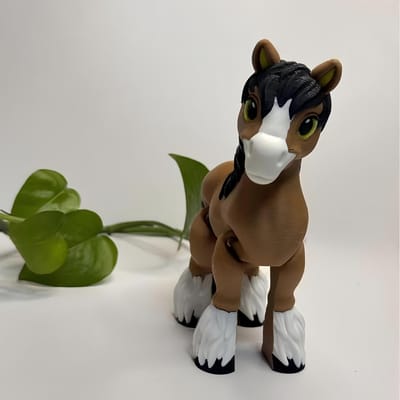 3D Geprint Paard Pony Model Flexibele Dieren Speelgoed Beeldje Beweegbare Gewrichten Huis Kantoor Decor Fidget Speelgoed Stressverlichting Dierenspeelgoed