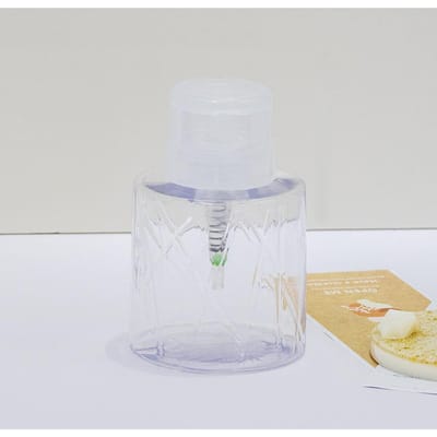 Distributeur de Pompe Vide Bouteille Rechargeable Nettoyant Manucure Ongles Démaquillant Récipient Bouteille à Pression pur