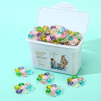 Billes de lessive, Billes parfumées, Vêtements en boîte, Boules de lessive nettoyantes et détachantes, Billes de lessive concentrées