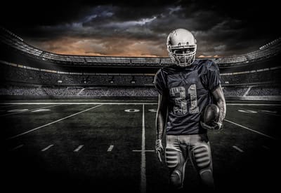 Fotobehang American Football Stadium | XL - 208cm x 146cm | 130g/m2 Vlies