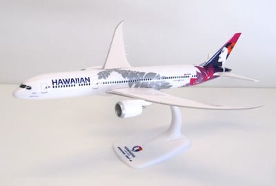 Hawaiian Airlines schaalmodel vliegtuig Boeing 787-9 schaal 1:200 lengte 31,5cm