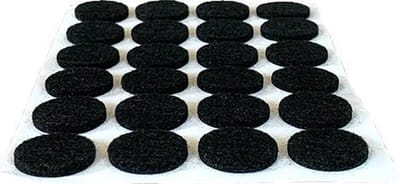 FSW-Products - Anti Kras Vloerbeschermers Viltjes – 24 Stuks - 2cm dia - Zelfklevend Meubelvilt Zwart - Stoelviltjes - Stoelpoten - Vloerglijders - Vilt
