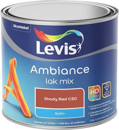 Levis - Ambiance Lak Satin Mix - Shady Red C50 - Mengverf - 0,5 L