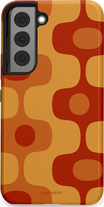 Casetastic Hoesje Geschikt voor Samsung S22 - Stijlvolle Beschermende Duo-layer Case - Vintage Rust