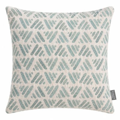 Unique Living - 2 stuks - kussenhoes - sierkussenhoes - ecru - groen - 45 x 45 cm - rits