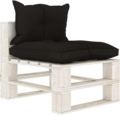 Tuinpalletbank met kussens - Outdoor zitgroep - Ontspannen in de tuin - Rustieke charme