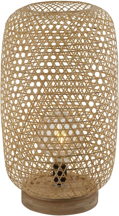 Globo  - Vloerlamp  Modern interieur - Bruin - H:55cm - E27 - Voor Binnen - Bamboe - Vloerlampen  - Staande lamp - Staande lampen - Woonkamer - Slaapkamer