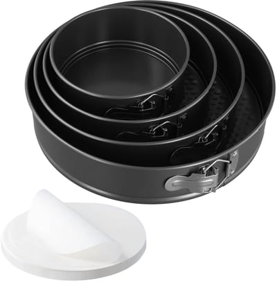 Dailygoody - Ronde Taartvormpjes - Cakevormen Set - Antiaanbaklaag - 23 cm - Taart Bakken - Ideaal voor Cheesecake - Voor Thuis Bakken