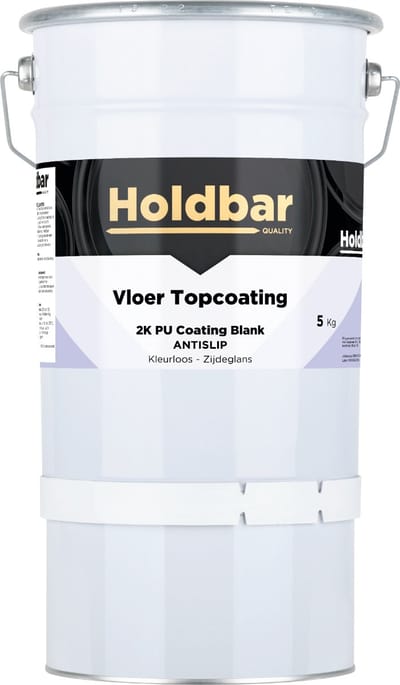 Holdbar Vloer Topcoating Zijdeglans Antislip 5 kg - Vloerverf - Transparant - Glashelder - Vergeelt niet - Slijtvast - UV-bestendig - Voor binnen en buiten - 2 Componenten