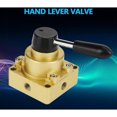 HV 02 PT 1 4 Port 3 Positions 4 Voies Air Pneumatique Levier Manuel Vanne 1.5 8kgf cm²