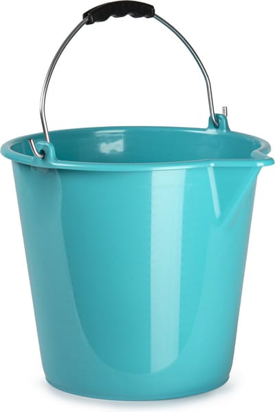 PlasticForte Huishoudemmer - lichtblauw - 9 liter - emmer met schenktuit - met handvat