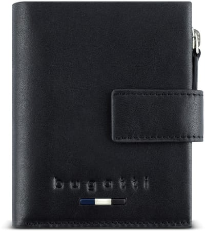 Bugatti Romeo Portemonnee RFID-bescherming Leer 10 cm - Jongens - Horizontaal - schwarz