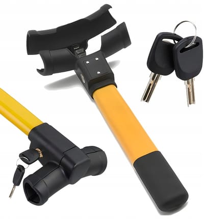 Antidiefstal Stuurslot - Autobeveiliging - Verstelbaar Stalen Slot - 36×18×8cm - Beschermende Schuimlaag - Hoge Zichtbaarheid - Universele Pasvorm - Voor Auto, Vrachtwagen & Camper