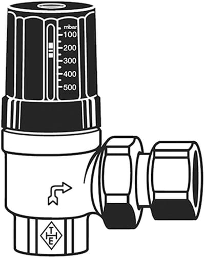 DAIKIN Overstortventiel UESV 20 DN 20, met schroefverbinding in hoekvorm, 140111