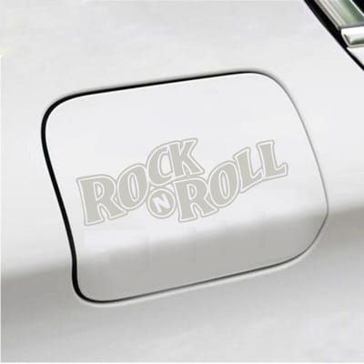 Bumpersticker - Rock N Roll - 5,7 X 14,8 - Zilver