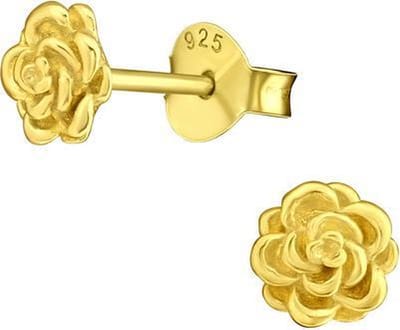 Montebello Oorbellen Carien - 925 Zilver Verguld - Bloem - ∅6mm