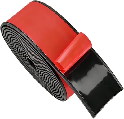 Zelfklevende Rubber Strips 25 mm x 1.5 mm x 3 m voor Vloerbedekking, Geluidsisolatie en Bescherming van Hoeken