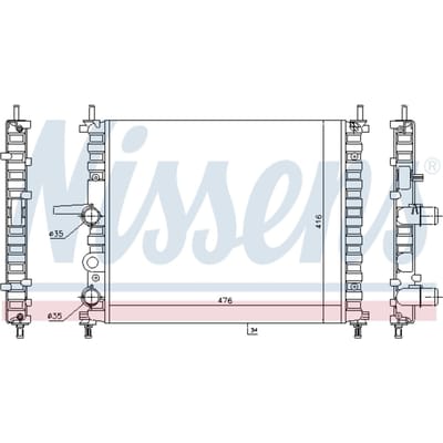 Radiator, motorkoeling NISSENS 617878