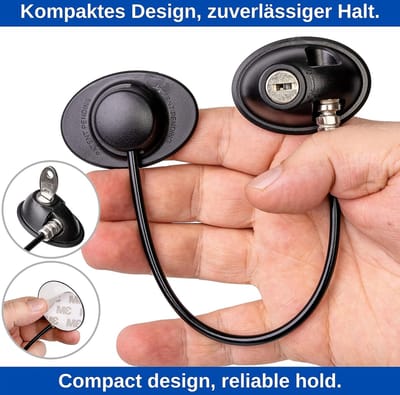Vergrendeling voor Koelkast, 2 Pack, Veilige Kasten en Deuren, Afsluitbare lijm met 4 sleutels, Deur Veiligheidssloten, Stevige Draadkabel, Residu-vrije, Kindveiligheidsvoorziening voor Thuis, Kantoor