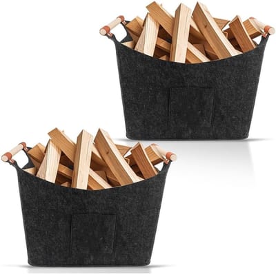 Brandhout Tas - Brandhout Mand - Haardhout Opslag - Multifunctioneel - Ruime Capaciteit - Zoals Afgebeeld