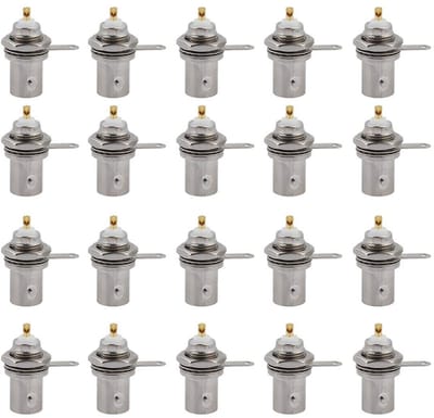 Cosensi Plugs - 20 Stuks - Professionele Monitorverbinding - 2.7 x 0.9 cm - Adapter voor Bewakingsapparatuur - Geschikt voor Chassis Panel Mount
