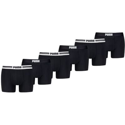 Puma Boxershorts Everyday Placed Logo - 6 pack - Zwart - Heren Ondergoed - Maat S