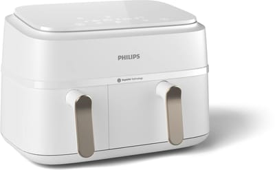 Philips 3000 series NA353/10 - Dual Basket Airfryer - 9L - 2750W - Zilver/Wit