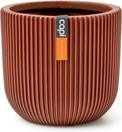 Capi Europe - Bloempot bol Groove Colours - 14x13 - Merlot rood - Opening Ø12 - Bloempot voor binnen - 5 jaar garantie - BGVMR132