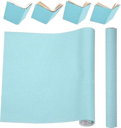 Allecto Plus - Boekbinddoek 130 x 28 cm voor het repareren van bindingen en boekbindmaterialen - Lichtblauw, stoffen oppervlak papieren onderlegger