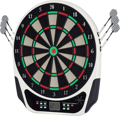HOMCOM Dartbord elektronisch dartbord dart dartspel 6 darts 8 spelers 5550-4363