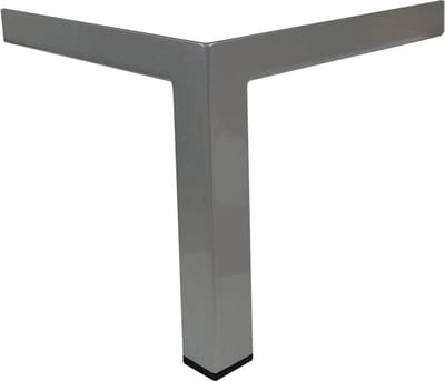 Stalen meubelpoot grijs hoek 3 bij 3 cm en hoogte 19 cm (3 x 3 cm) - Set van 4 stuks