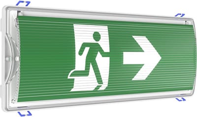 LED Noodverlichting - Brinton - Opbouw/Inbouw Wand - 5W - IP65 - 25 Meter - Inclusief Pictogrammen