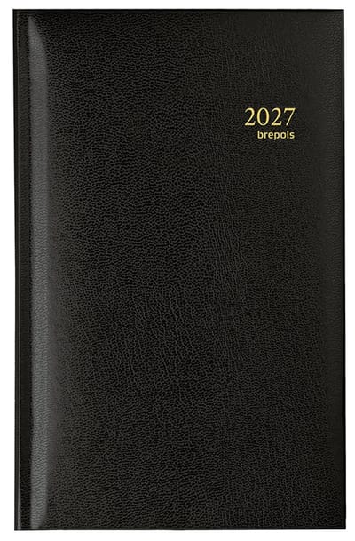 Brepols agenda 2027 - INTERPLAN [0.731] - LIMA - Zakagenda - 1 week op 2 pagina's - Weekoverzicht - Zwart - 8.9 x 16 cm