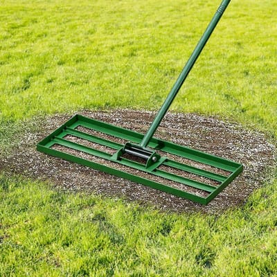 Gazon egaliseerhark, 30 x10  Egaliseergereedschap voor gazon, Heavy-duty gazon egaliseerder met 78  Verlengd Stalen Handvat, Tuin egaliseerhark Geschikt voor Tuin, Golfgazon,