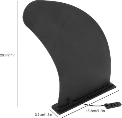 11 inch verwijderbare surfvin, zwart PVC, vast stopcontact, center stabilisator, peddel voor longboard surfplank.
