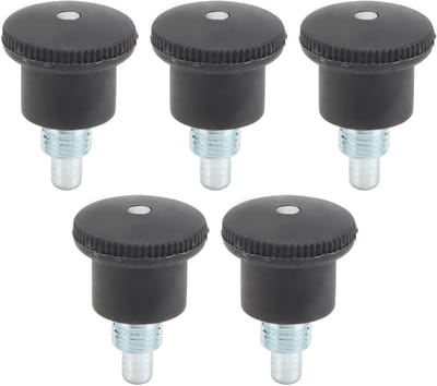 Trekpenknoppen Set - Vergrendelpen Knoppen - Fitness Apparaten - Snelle Ontgrendeling - 5 Stuks 25mm - Zwart