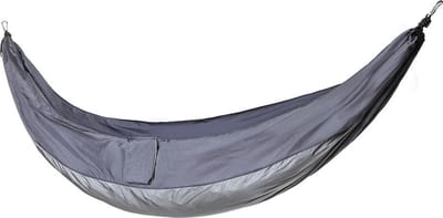 Hangmat - Hangmatten - 2 persoons - Buiten - Outdoor - Kamperen - Met opberghoes - Maximaal draaggewicht 200 kilo - Waterafstotend - Nylon - grijs
