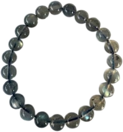 Labradoriet edelstenen armband 8 mm bescherming maat 18