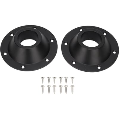 2 Stuks RV Tafelvoet Montage Afneembaar Rond Aluminium RV Pilaar Tafelvoet Tafel- en Vloermontage black