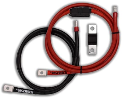 Laadregelaar Kabelset - Accukabel set - Stroomvoorziening Zonne-energie - Met MIDI Zekering - 35 mm² - Rood Zwart