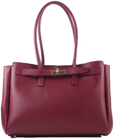Giuliano handtas Josephine - Bordeaux - Suède - Made in Italy