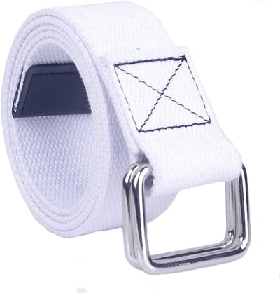 Verstelbare Unisex Canvas Riem, Casual Webbing Riem met Dubbele Ringgesp, 110cm Elastische Riem voor Jeans en Vrijetijdskleding