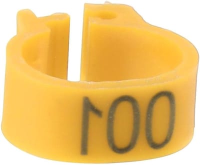 Nummering en Identificatie van Vogels met 100 Stuks 8mm Plastic Beenringen voor Duiven en Vogels - Geel