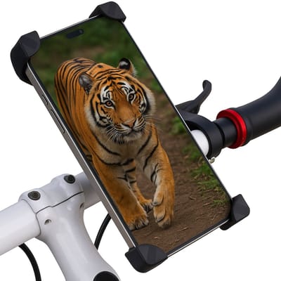 Mobiele houder voor fiets of motorfiets | Universeel | Fietshouder | Telefoonhouder voor Iedere Stang Of Stuur - Universeel