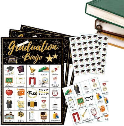 Afstudeer Bingo - Feestspel Kaarten - Diploma Viering - Voor 24 Spelers - 17x12cm